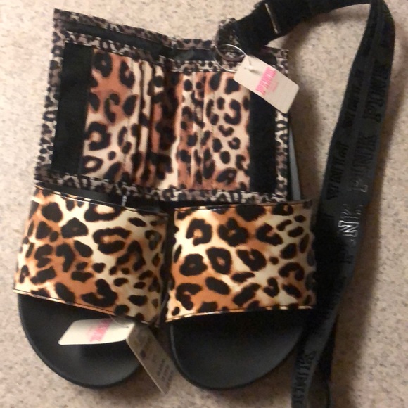 Pink Leopard Slides/ Matching Lanyard Set - Picture 4 of 6